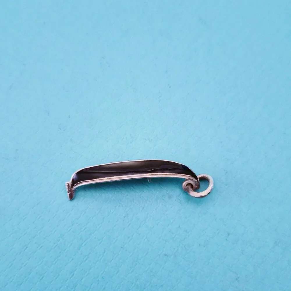 RARE Tiffany & Co. Paloma Picasso Enamel Silver Gondola Boat Charm Pendant